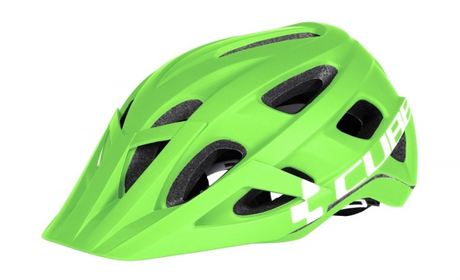 Шлем Cube Helmet AM Race, зелёно-белый
