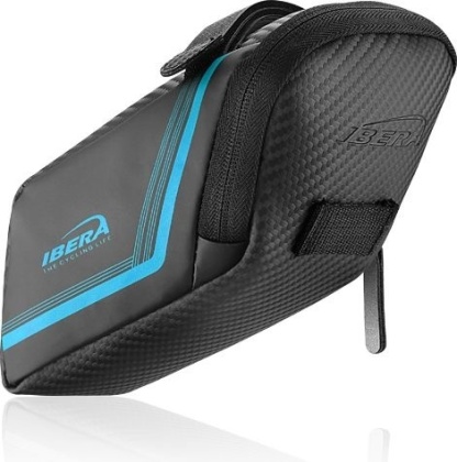 Сумка подседельная Ibera Strap-on SeatPak 16 Medium, с голубыми элементами Light Blue