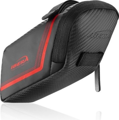 Сумка подседельная Ibera Strap-on SeatPak 16 Small, с красными элементами Red