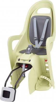 Детское велокресло на подседельную трубу Polisport Groovy RS Plus - Reclining Child Bike Seat, зелёное Light Green/Dark Grey