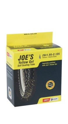 Камера антипрокольная Joe's No-Flats 26x1.9/2.35, ниппель FV, Yellow Gel
