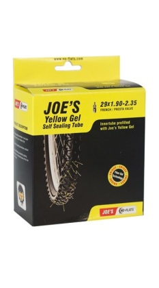 Камера антипрокольная Joe's No-Flats 29x1.9/2.35, ниппель FV, Yellow Gel