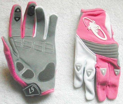 Перчатки с длинными пальцами женские Lizard Skins Phoenix Women's, розово-белые Pink