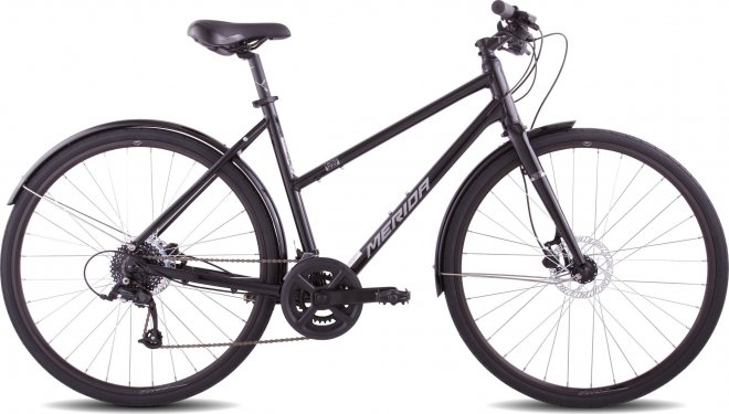 Велосипед Merida Crossway Urban L 50 (2023) Glossy Black/Matte Silver