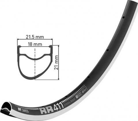 Обод DT Swiss RR 411, Asymmetric, 32H отверстия под спицы