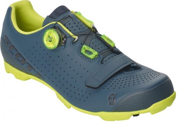Велообувь Scott MTB Vertec BOA Shoe, тёмно-сине-жёлтая Nightfall Blue/Neon Yellow