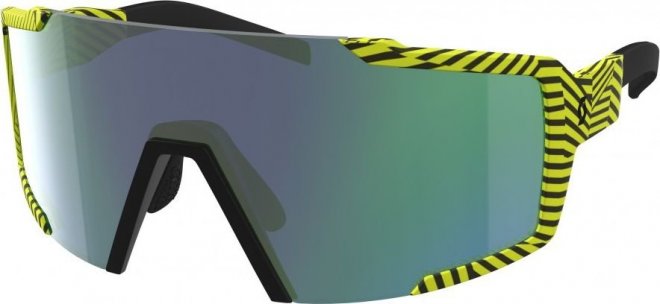Очки спортивные Scott Shield Sunglasses, жёлто-чёрные Black Yellow/Green Chrome