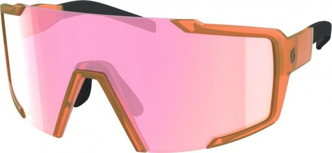 Очки спортивные Scott Shield Sunglasses, оранжево-розовые Translucent Orange/Pink Chrome