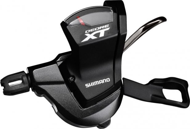 Манетка левая Shimano Deore XT SL-M8000-L, с тросом и оплёткой