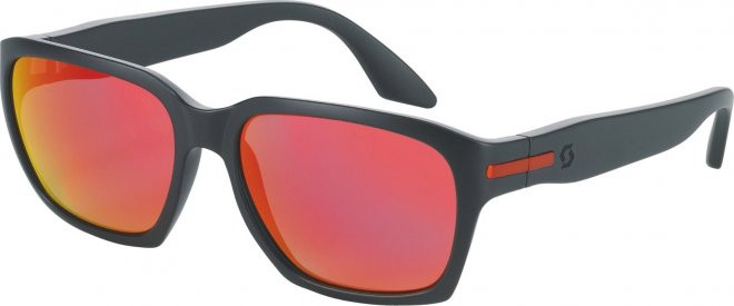Очки солнцезащитные Scott C-Note Sunglasses, чёрные с красными линзами Matte Black/Red Chrome