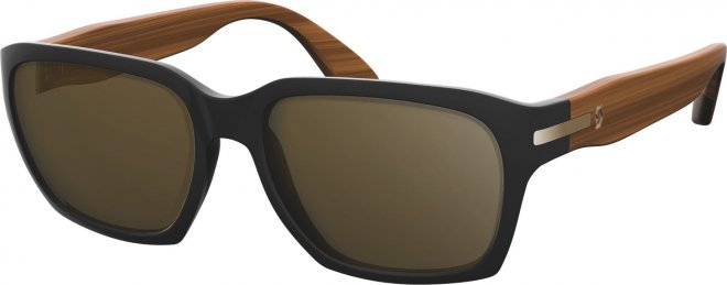 Очки солнцезащитные Scott C-Note Sunglasses, коричнево-чёрные с коричневыми линзами Black/Brown