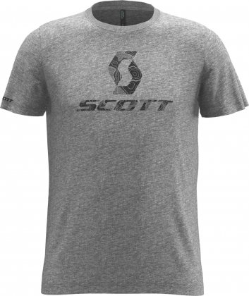 Футболка Scott 10 Icon S/SL Tee, серая Heather Grey