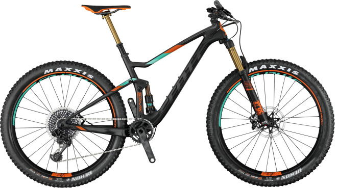 Велосипед Scott Spark 700 Plus Tuned (2017) Black/Orange/Blue
