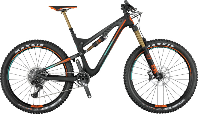 Велосипед Scott Genius LT 700 Plus Tuned (2017) Black/Orange/Blue