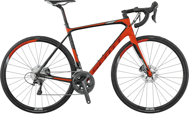 Велосипед Scott Solace 10 Disc (2017) Black/Red/Grey