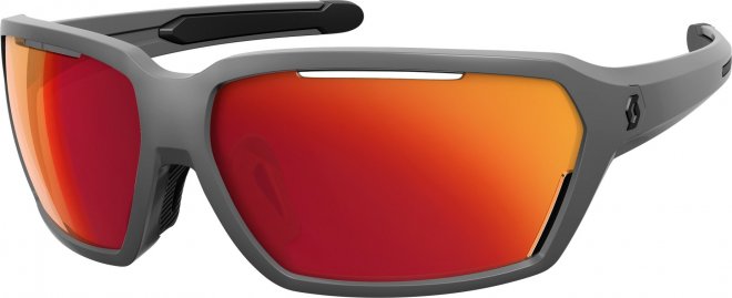 Очки солнцезащитные Scott Vector Sunglasses, тёмно-серые с оранжевыми линзами Grey/Red Chrome