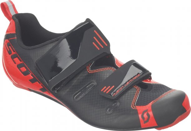 Велотуфли Scott Road Tri Pro Shoe, чёрно-красные Black/Glossy Neon Red