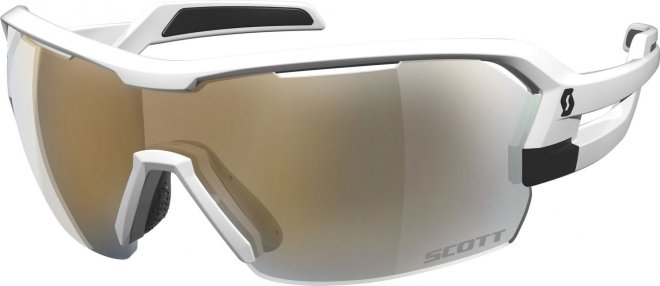 Очки спортивные Scott Spur Sunglasses, бело-чёрные White/Matte Gold Chrome Clear