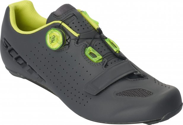 Велотуфли Scott Road Vertec BOA Shoe, серо-жёлтые Matte Grey/Neon Yellow