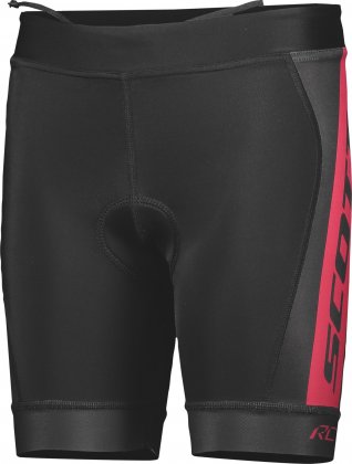 Велотрусы детские Scott RC Pro Junior Shorts, чёрно-розовые Black/Lollipop Pink