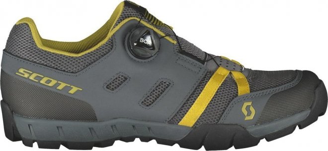 Велообувь Scott Sport Crus-r BOA Shoe, серо-жёлтая Dark Grey/Yellow