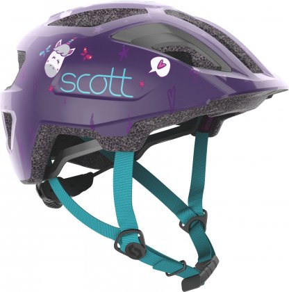 Шлем детский Scott Spunto Kid (CE) Helmet, фиолетово-бирюзовый Deep Purple/Blue