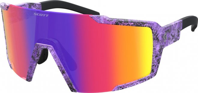 Очки спортивные Scott Shield Sunglasses, фиолетовые Black/Swish Purple/Teal Chrome