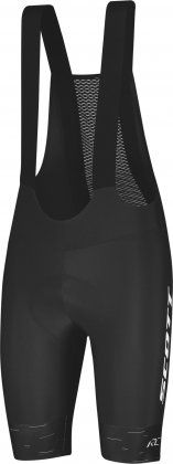 Велотрусы с лямками Scott RC Pro +++ Men's Bibshorts, чёрные с белыми надписями Black/White