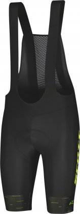 Велотрусы с лямками Scott RC Pro +++ Men's Bibshorts, чёрные с жёлтыми надписями Black/Sulphur Yellow