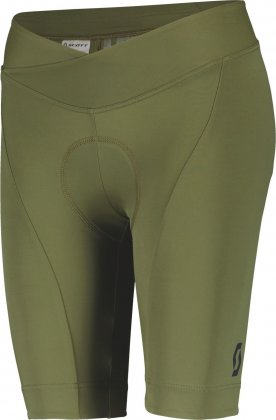 Велотрусы женские без лямок Scott Endurance 40 + Women's Shorts, зелёные Fir Green/Black