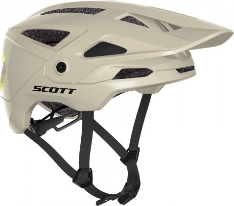 Шлем Scott Stego Plus (CE) Helmet, бежевый с жёлтыми элементами Beige/Radium Yellow