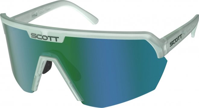 Очки спортивные Scott Sport Shield Sunglasses, светло-зелёные с сине-зелёной линзой Mineral Blue/Green Chrome