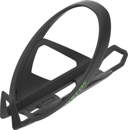 Флягодержатель Syncros Cache 2.0 Bottle Cage, матовый чёрный с зелёной надписью Black/Smith Green