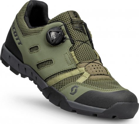 Велообувь Scott Sport Crus-r BOA Shoe, зелёно-чёрная Fir Green/Black