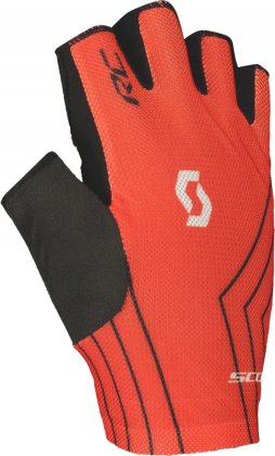 Перчатки с короткими пальцами Scott RC Team SF Glove, красно-чёрные Fiery Red/Dark Grey