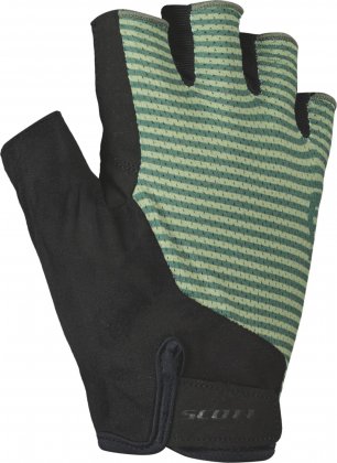 Перчатки с короткими пальцами Scott Aspect Gel SF Glove, чёрно-зелёные Frost Green/Smoked Green