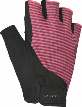 Перчатки с короткими пальцами Scott Aspect Gel SF Glove, чёрно-розовые Dark Purple/Carmine Pink