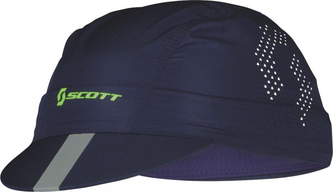 Кепка велосипедная Scott Performance Cap, синяя Midnight Blue/Sulphur Yellow