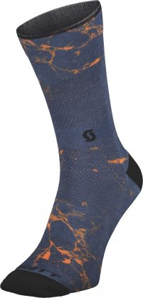 Носки Scott Trail Vertic Crew Sock, синие с оранжевыми элементами Midnight Blue/Copper Orange
