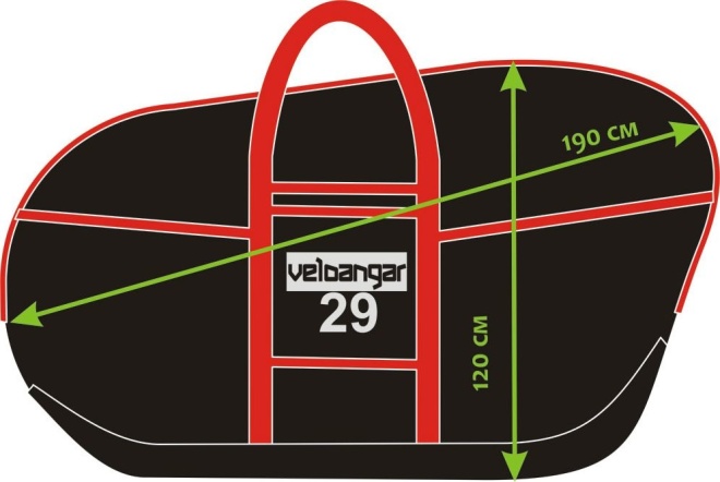 Чехол Veloangar 29, серый с чёрными лямками