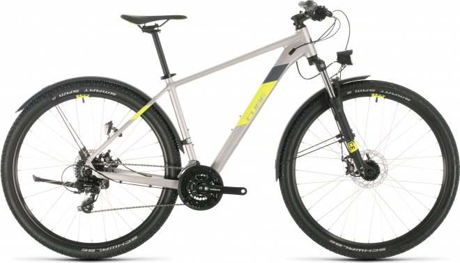 Велосипед Cube Aim Allroad 29 (2020) Silver/Flash Yellow