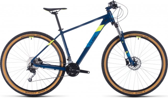 Велосипед Cube Aim SL 29 (2020) Blueberry/Flash Yellow
