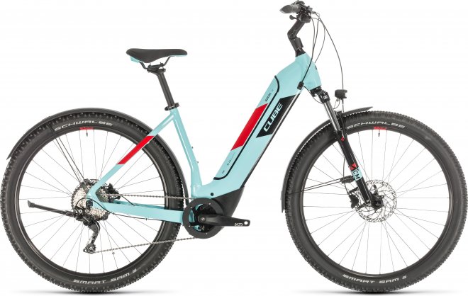 Велосипед Cube Nuride Hybrid Pro 500 Allroad (2020) Glacier Blue/Red