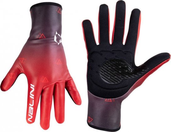 Перчатки с длинными пальцами Nalini AIW Classic Winter Gloves 2.0, красно-чёрные 4100