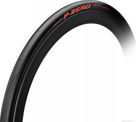 Покрышка Pirelli P Zero Velo, 700x25C, чёрная с красной надписью Black/Red