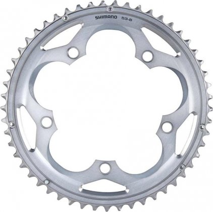 Звезда передняя для Shimano 105 FC-5700, 53T, тип B, серебристая Silver