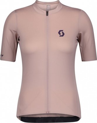 Веломайка женская с короткими рукавами Scott RC Premium S/SL Shirt, розовая Blush Pink/Dark Purple