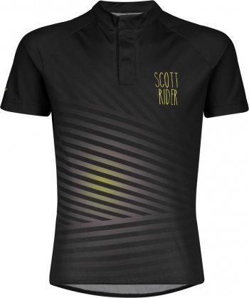 Джемпер Scott JR RC Team S/SL, чёрный с жёлтыми элементами Black/Sulphur Yellow