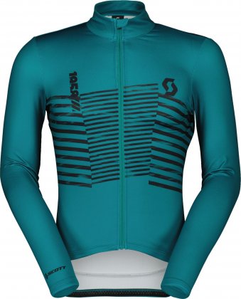 Джерси с длинным рукавом Scott RC Team Warm Graphics Long-sleeve Men's Jersey, бирюзовое Winter Green