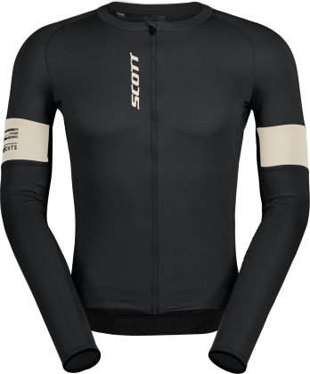 Джерси с длинным рукавом Scott Endurance Pro Long-sleeve Men's Jersey, чёрное Black/Cotton White